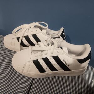 NWT Adidas Women's Superstar White and Black Shoes